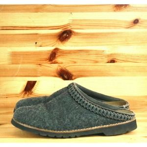 Lands End Women's Size 9 Gray Wool Slippers Slides Slip Ons Mules Spain Comfort